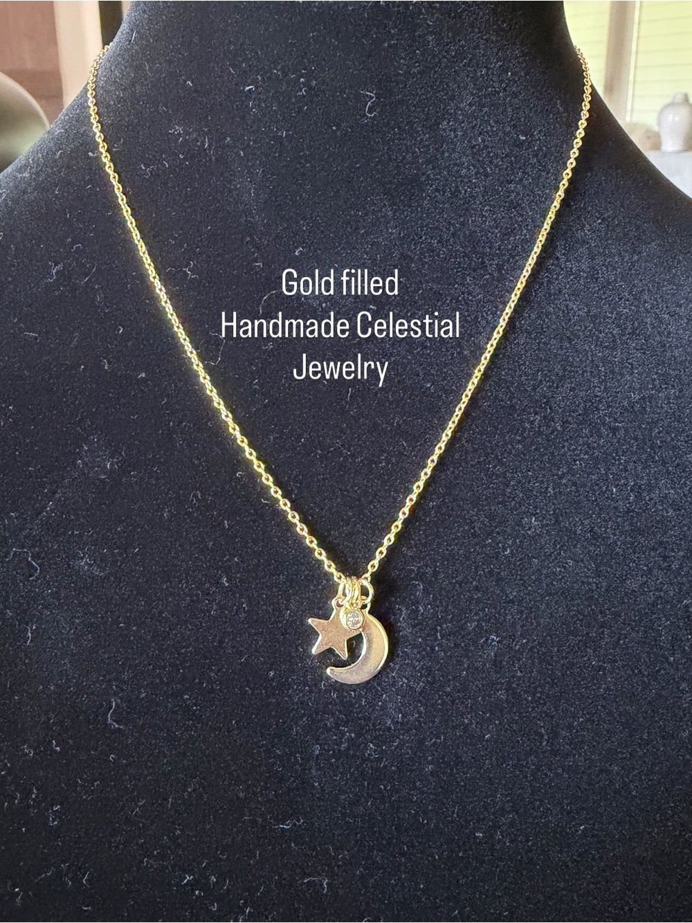 Gold-Filled Star & Moon Necklace